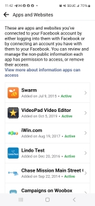 Visibly Media Facebook app device permissions apps websites 1