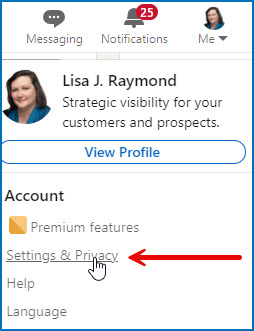 Visibly Media LinkedIn settings and privacy