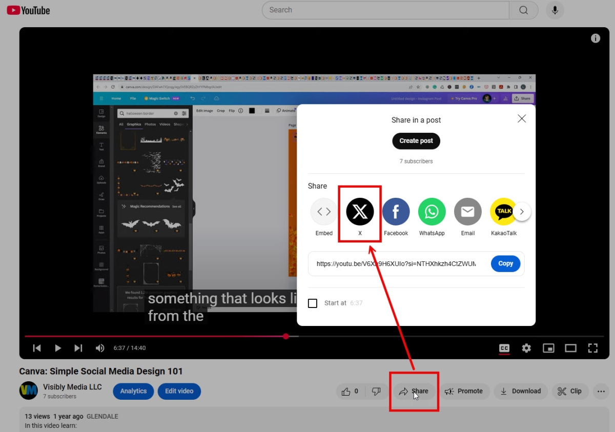 YouTube: How To Post A Video Link To X So The Graphic Shows – Visibly Media