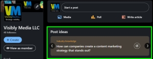 Visibly Media LinkedIn page post ideas