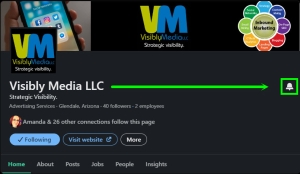 Visibly Media LinkedIn subscribe bell